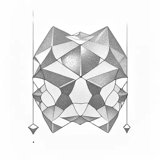 A crystal cluster shaped like a video game controller tattoo design idea