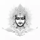 KRISHNA FLUTE WITH FLOWER  tattoo design idea