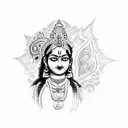 KRISHNA FLUTE WITH FLOWER  tattoo design idea