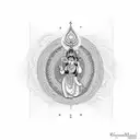 KRISHNA FLUTE WITH FLOWER  tattoo design idea