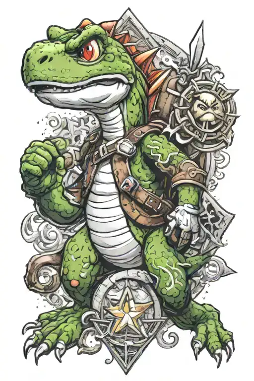 nintendo mario yoshi link zelda triforce tattoo design idea