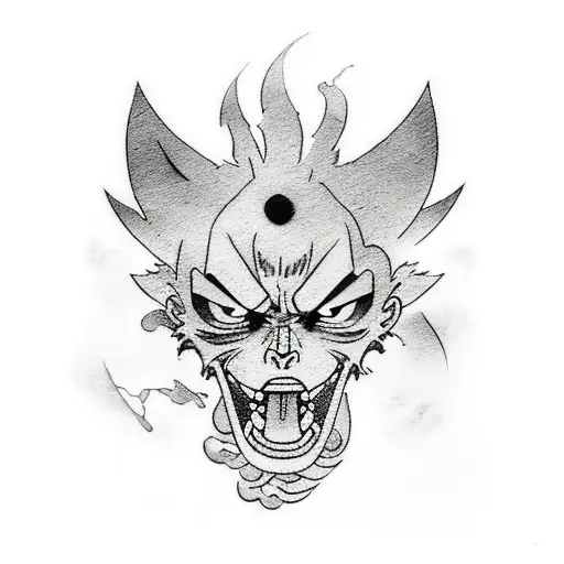 Luffy Gear 5 tattoo design idea