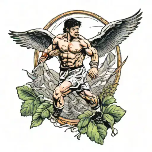 rocky balboa mountain scene tattoo tattoo design idea