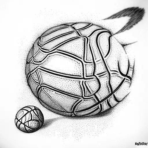 killua and basketball  tattoo design idea