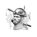 steel worker tattoo design idea