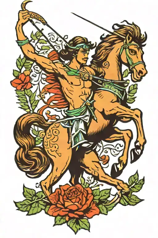 centaur archer tattoo design idea