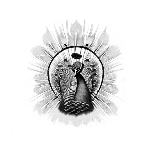 peacock Leeds United logo tattoo design idea