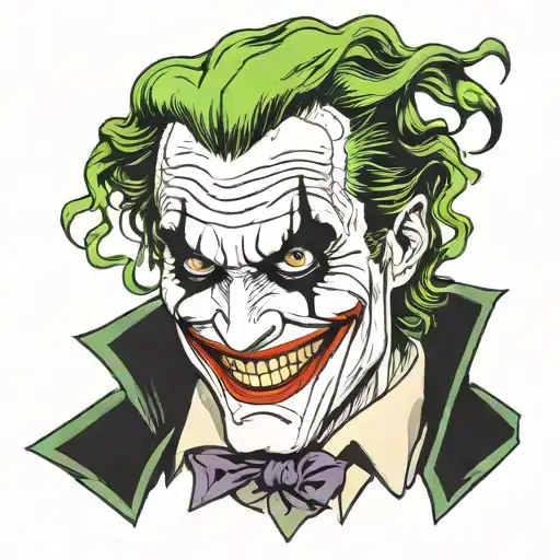 the  1992 joker face tattoo design idea