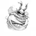 oogie boogie tattoo design idea