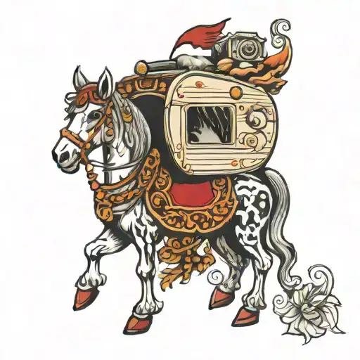 Caravan tattoo design idea