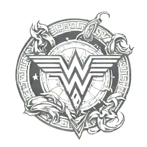 Wonder Woman symbol tattoo design idea
