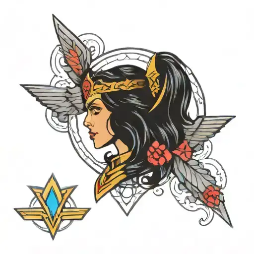 Wonder Woman symbol tattoo design idea