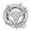 Wonder Woman symbol tattoo design idea