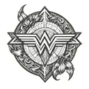 Wonder Woman symbol tattoo design idea