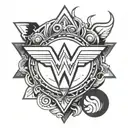 Wonder Woman symbol tattoo design idea
