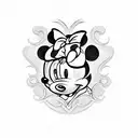 badass Minnie mouse  tattoo design idea