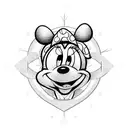 Minnie mouse  tattoo design idea
