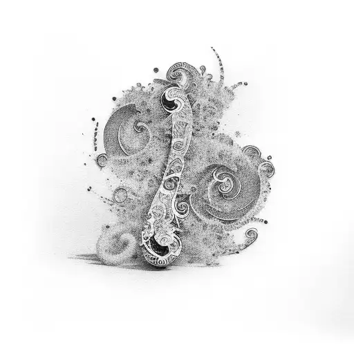 question mark tattoo design idea