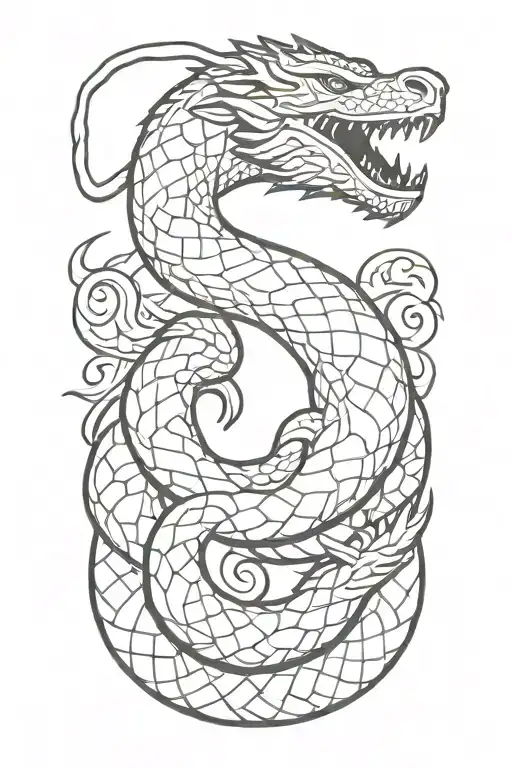 jormungandr viking tattoo design idea
