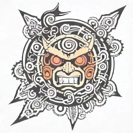 cursed mark from Naruto  tattoo design idea