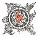 cursed mark from Naruto  tattoo design idea