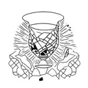 broken wine glass  tattoo design idea