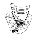 broken wine glass  tattoo design idea