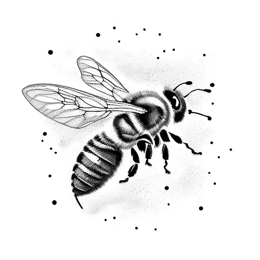 milk and sugar and bee tattoo design idea