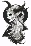 Succubus tattoo design idea