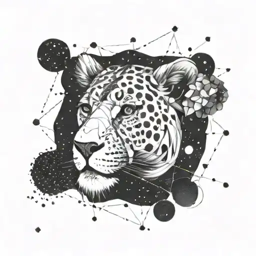 Leo constellation tattoo design idea