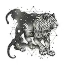 Leo constellation tattoo design idea