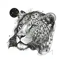 Leo constellation tattoo design idea