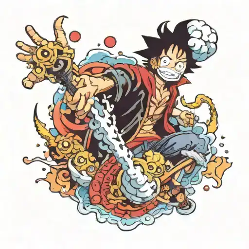 luffy one piece tattoo design idea
