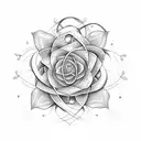 Breaking Benjamin lyrics intertwined with delicate flower vines tattoo design idea