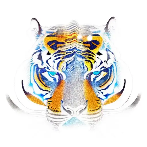 king cobra and tiger inside ying and yang tattoo design idea