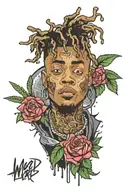 juice wrld tattoo design idea