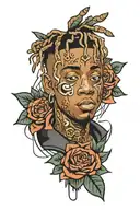 juice wrld tattoo design idea