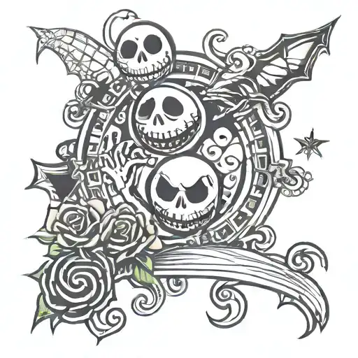 nightmare before Christmas  tattoo design idea