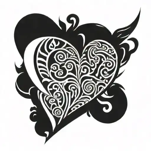 name inside a heart tattoo design idea