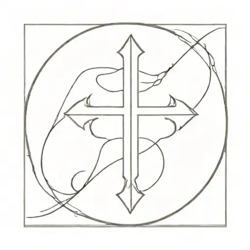 cross leviathan cross made tattoo design idea