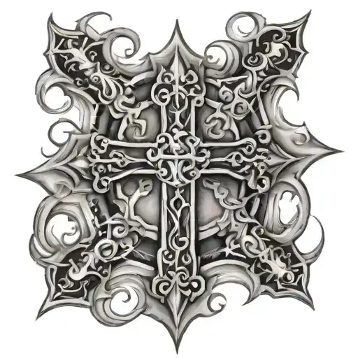 cross leviathan cross tattoo design idea