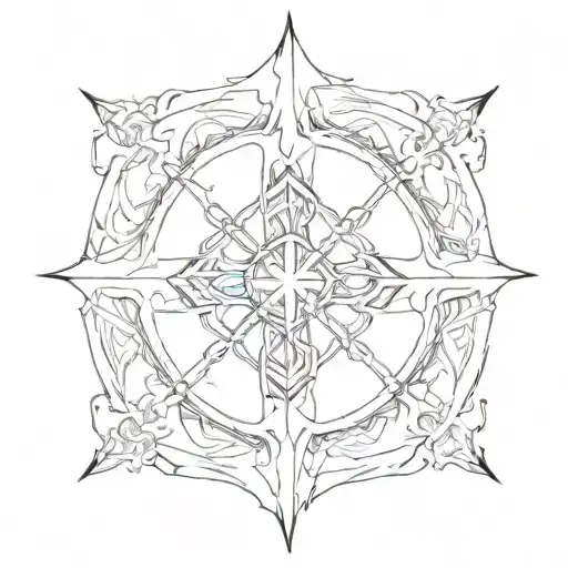 cross Leviathan sigil tattoo design idea