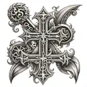cross leviathan cross tattoo design idea