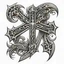 cross leviathan cross tattoo design idea