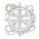 cross Leviathan sigil tattoo design idea