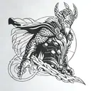 Thor Ragnarok tattoo design idea