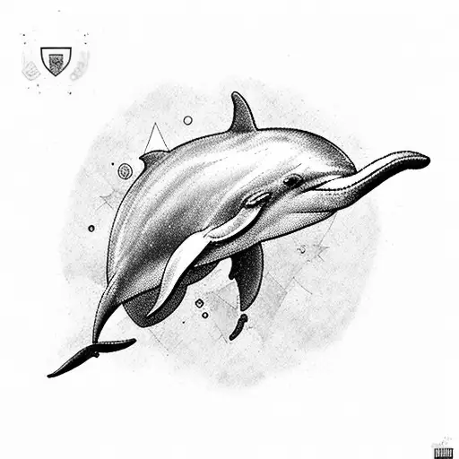 dolphin esqueleto tattoo design idea