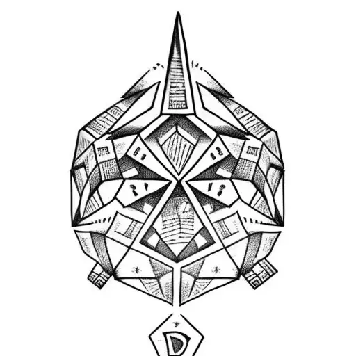 tribal d20  tattoo design idea