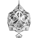 tribal d20  tattoo design idea