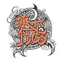 mage of the Chinese symbol for "love" (爱) with keltic symbol of love tattoo design idea